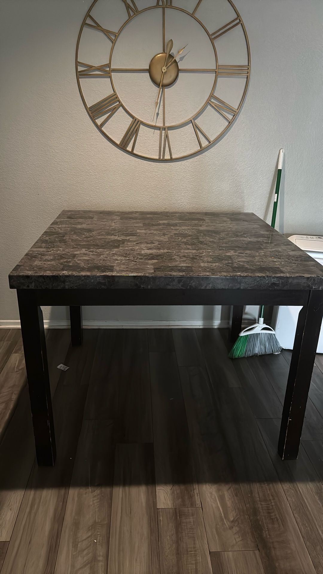 High Top Black Marble Dining Table 