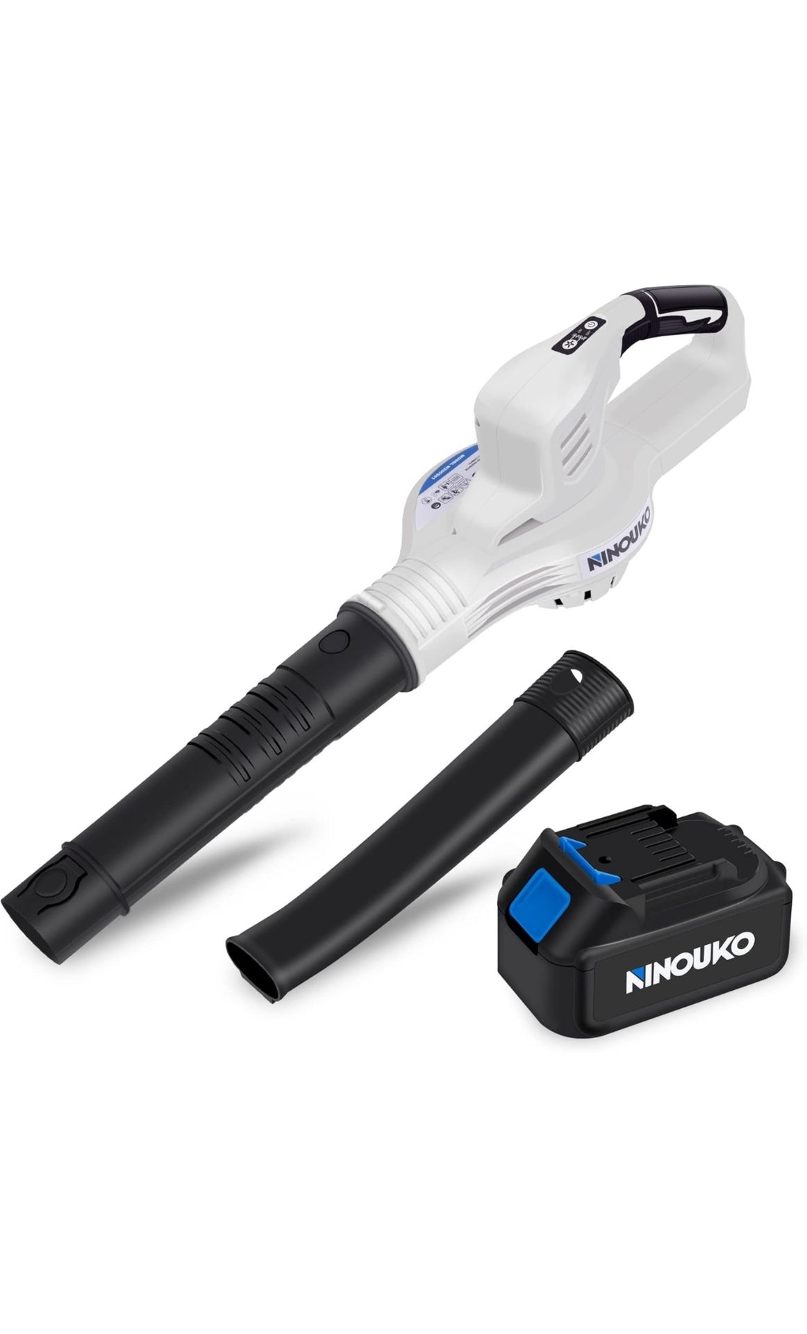 Leaf Blower Cordless, 20V Electric Cordless Leaf Blower with 4000mAh Battery and Charger, 2 Speed Modes, Lightweight Battery Powered Leaf Blowers for 