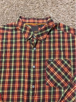 Enyce Plaid Button Down Shirt Mens Size 3XL Y2K