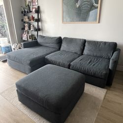 Sectional - Oversized Couch With Ottoman