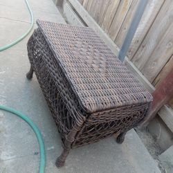 Wicker Wood Coffee Table 