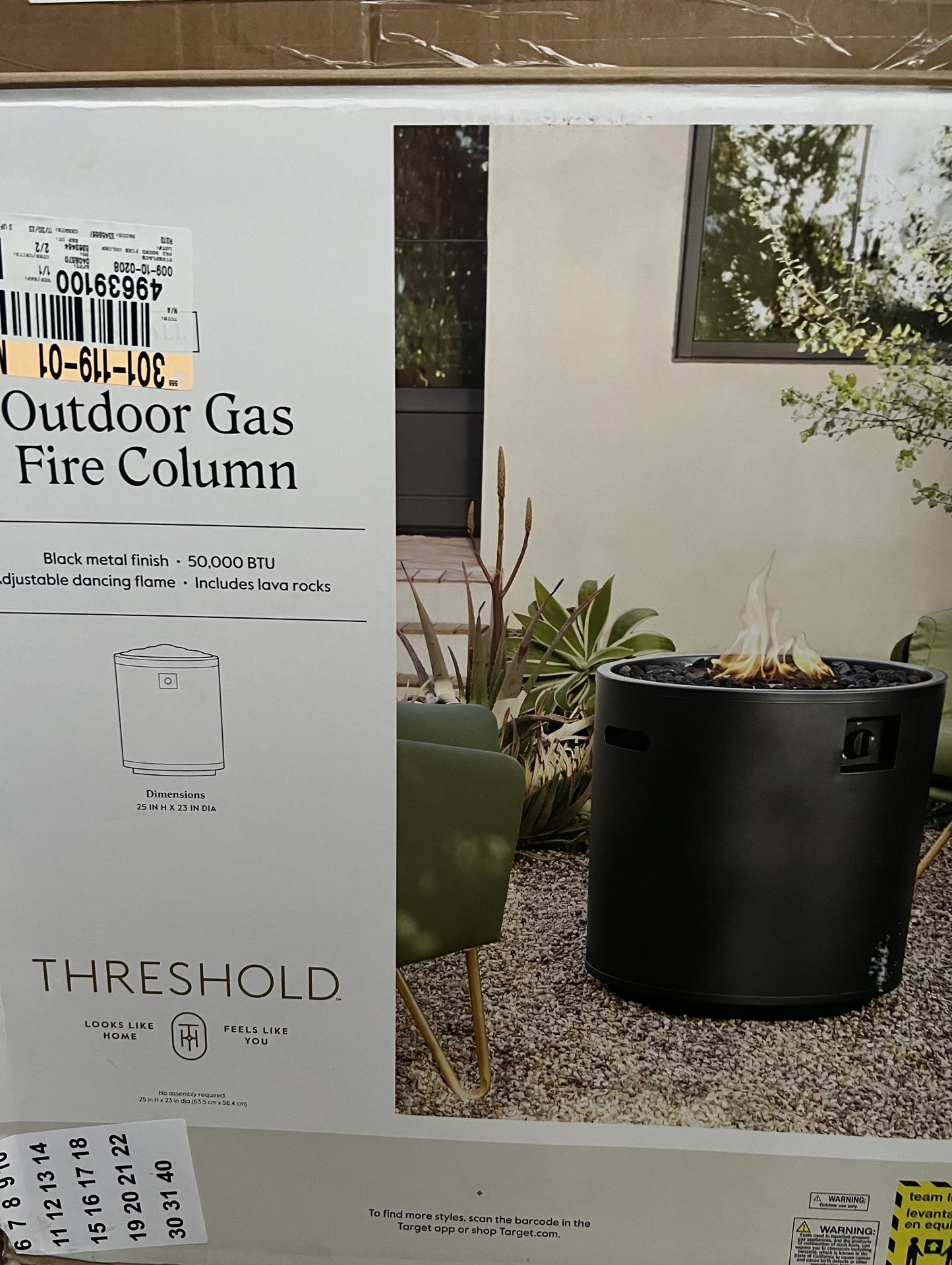 Outdoor Gas Fire Column