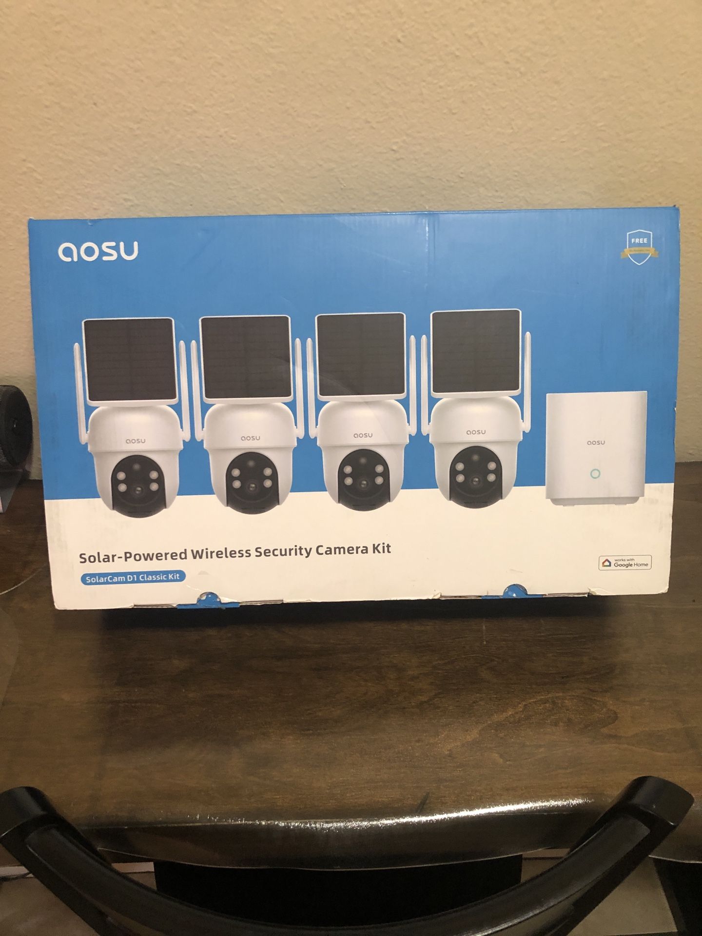 aosu wireless solar panel camera