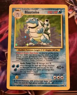 Blastoise Holo Rare Pokémon Card Base Set 2/102 LP