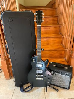 Custom Les Paul w/ Hardshell Case, Fender Amp