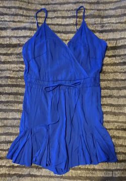 NWOT Women's Blue Flowy Romper, M