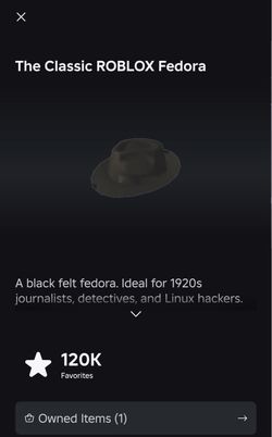 The Classic ROBLOX Fedora limited | READ DESC