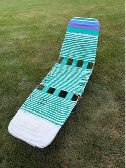 Vintage Jelly Tube Tri Folding Lawn Chaise Lounge