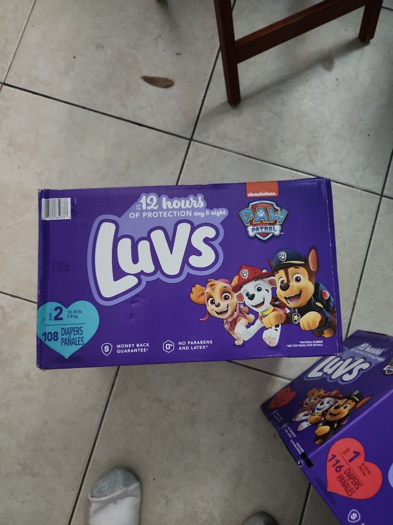 Luvs Diapers Size 2 W Wipes