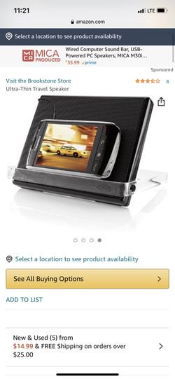 Brookstone ultra-thin travel speaker