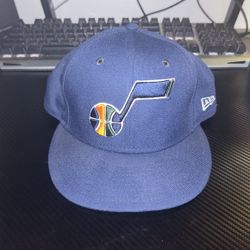 Utah Jazz Blue Snap Back Hat Flat Brim