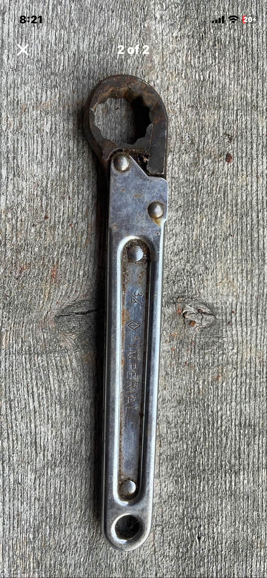 Vintage Imperial Chicago Hand Tool USA Pat No. (contact info removed) – Collectible Wrench Tool