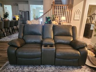 Reclining Leather Loveseat