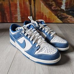 Nike Dunk Low SE Sashiko Denim Size 9.5 Navy Not SB Jordan