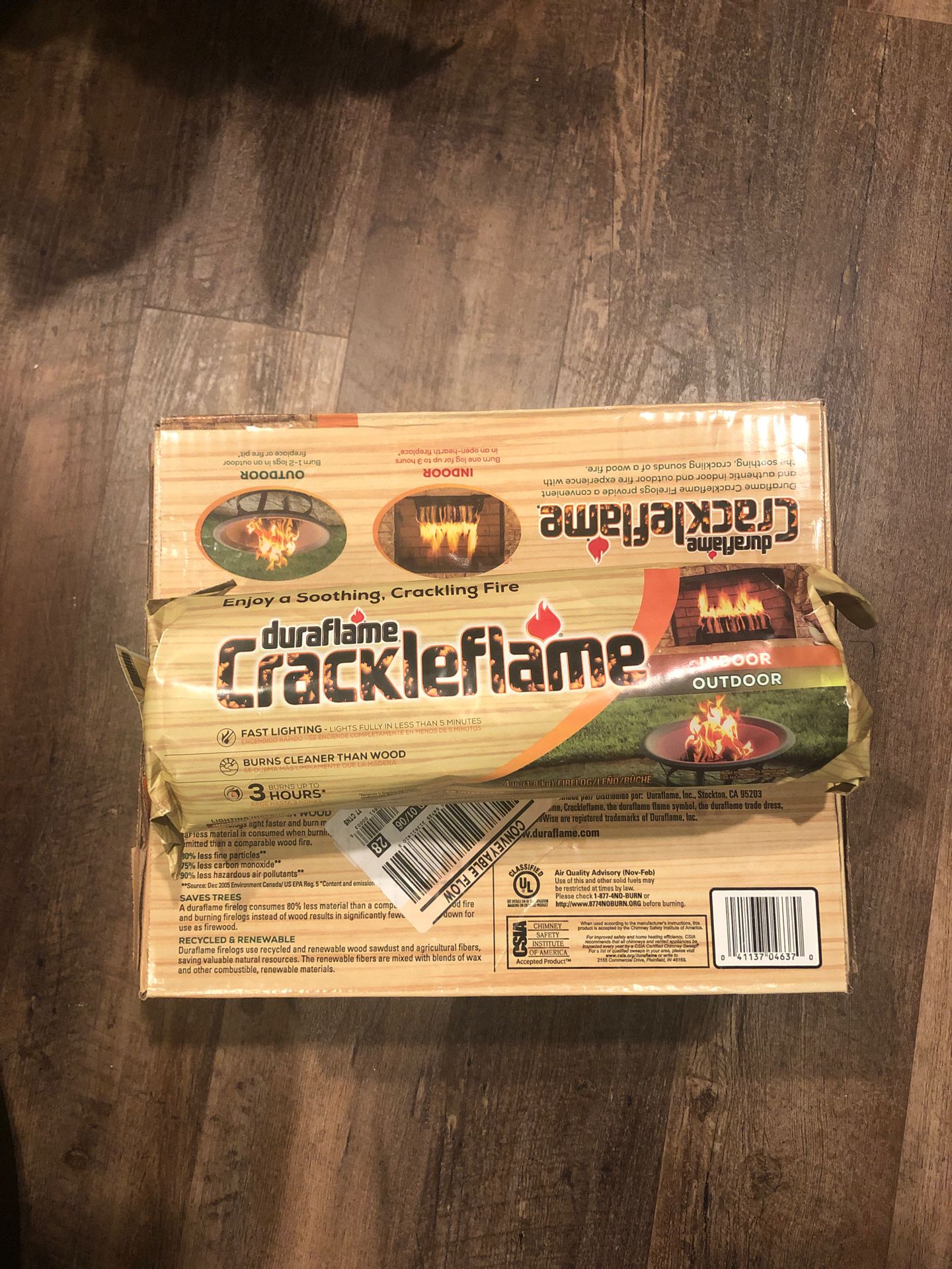 4 wrapped Crackleflame Logs