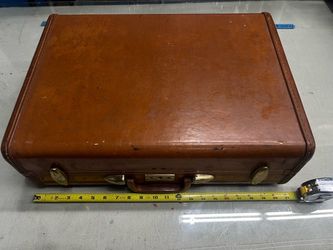 Vintage Samsonite Shwayder Bros. Hardshell Suitcase, Brown, 21” x 15” x 6.5”