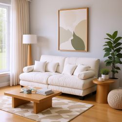 Monterey 94" 4-Seater Modular Cloud Sofa with Bolstered Armrests and Pillows