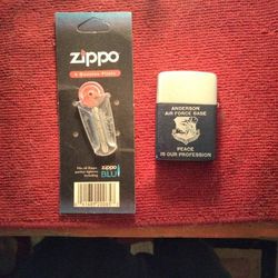 Zippo Lighter With Pack Of Flints