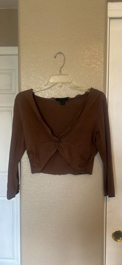 Express Brown Crop Top