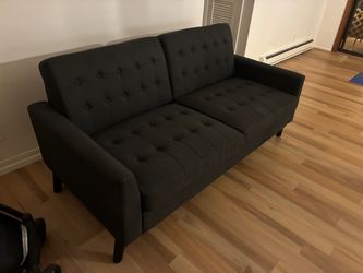 Brown gray medium-small sofa