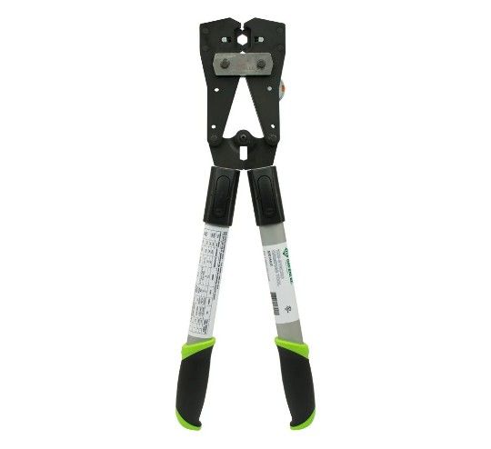 NEW Greenlee K09-SYNCRO Crimping Tool for Small Copper Connectors - Black/Green