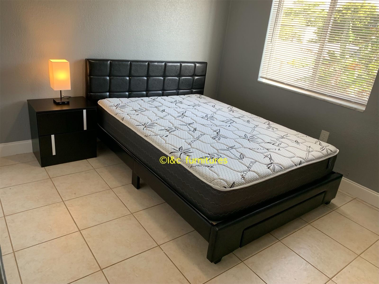 3 Piece Full Size Or Queen Size Bedroom Set New In The Box 📦 Same Day Delivery. Bed Frame Mattress 1 Night Stand
