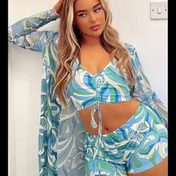 Swimsuit Ladies Three Piece Split Bikini High Waist Long Board Shorts