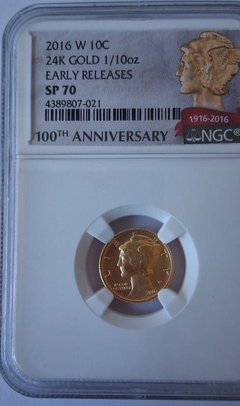 2016 W 10C 24k Gold Coin / 10oz