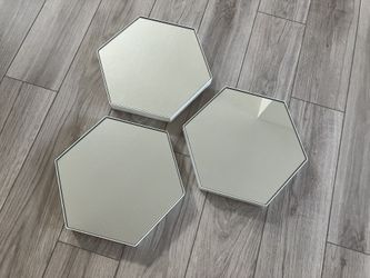 Set of 3 Hexagonal mirrors from CB2/ Crate and Barrel