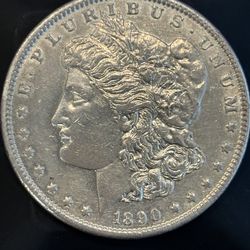1890-CC Morgan Silver Dollar — CC Mint — VF/XF 