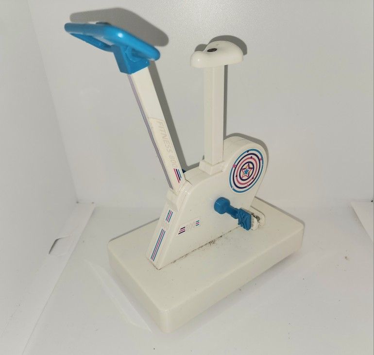 Vintage 90s Takmay toys Keep fit musical exercise bike gym doll... working condition