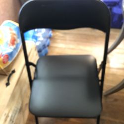 Black Padded Folding Chair 