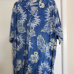 Go Barefoot Hawaiian Shirt XXL 100% Cotton