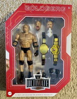 Mattel WWE Ultimate Edition Goldberg WCW Action Figure w/ Belt & Heads