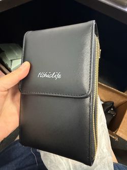 Kchiclife Black Double Zipper Wallet Phone Holder