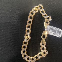 10k Gold Two Tone Bracelet