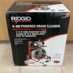 RIDGID K-400 POWERED DRAIN CLEANER.
