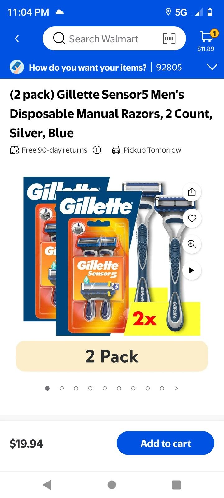 Gillette Sensor5 men's razers