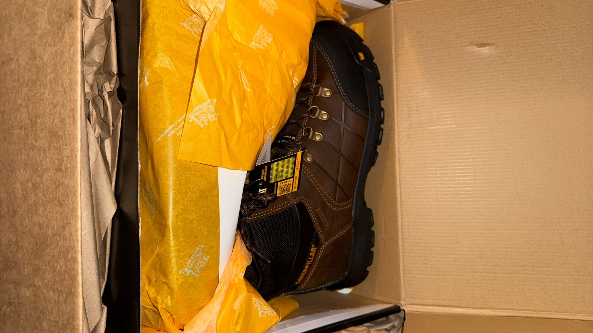 CAT Men’s Waterproof Steel Toe Work Boot Size 13