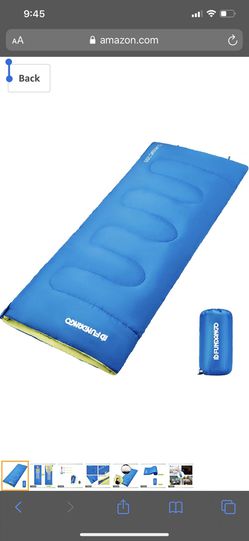 FUNDANGO Comfort 200 Oversize (74.8 × 33.1inches) Portable Multipurpose, Durable, Warm Weather Sleeping Bag, Camping or Home