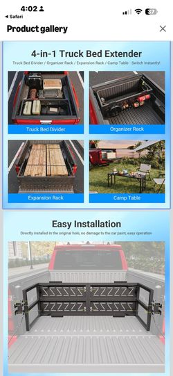 Toyota Tacoma tailgate extender