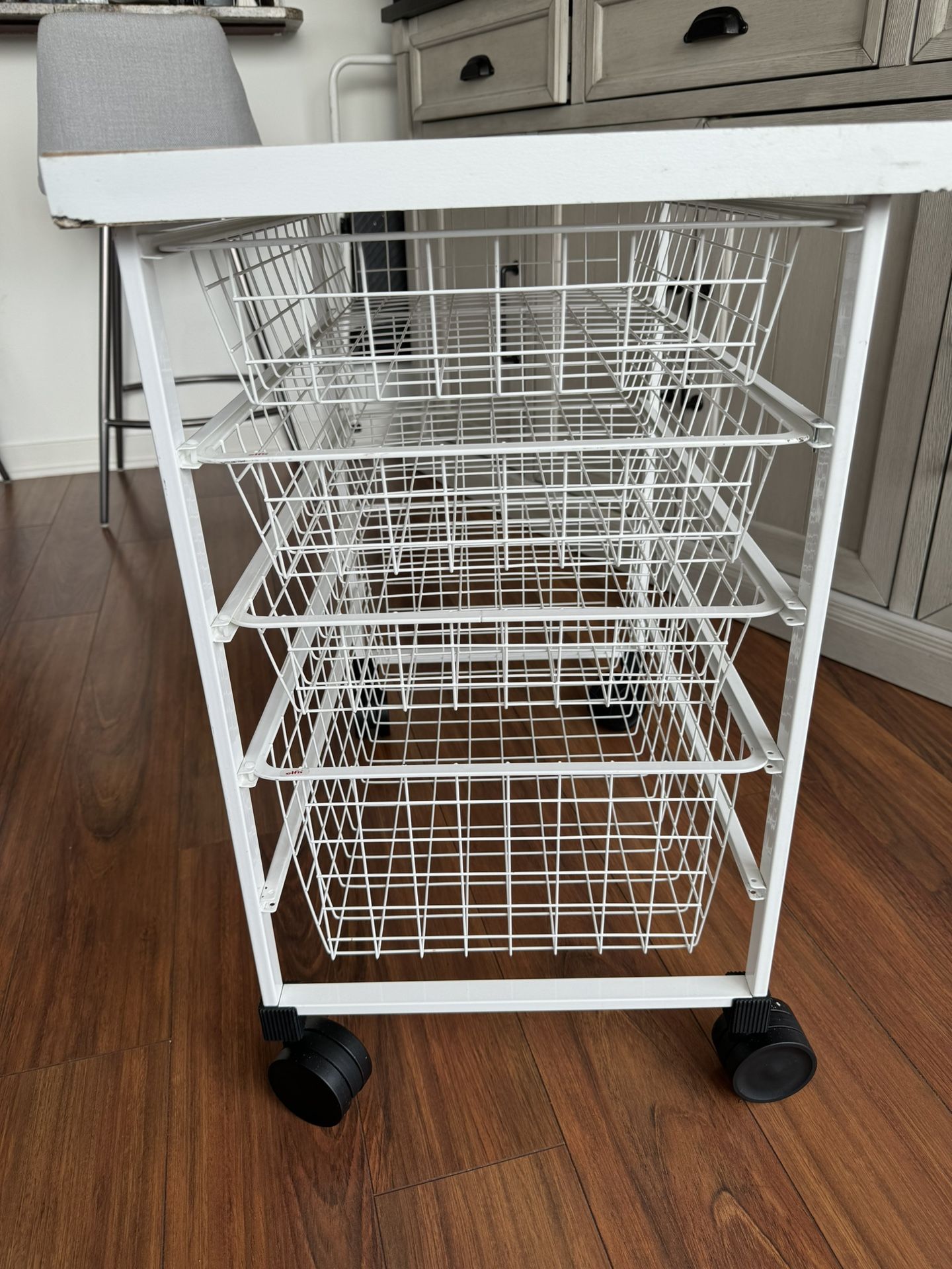 Container Store Elfa Rolling Cart - Vertical file