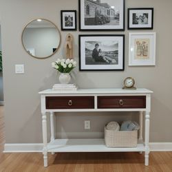 Stunning Refinished Two-Tone Console Table / Entryway Table