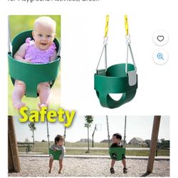 High Back Toddler Bucket Swing Seat with Coated Chains, Heavy Duty Kids Swing Seat for Outside. 