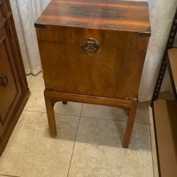 Vintage Chinese Wooden Chest-Brass Hardware-30” tall