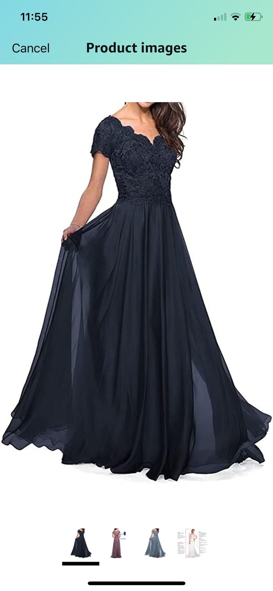 Navy Mother Of The Bride Dress