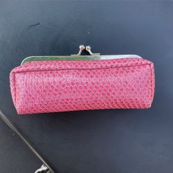 Croc print coin purse/glasses Case 