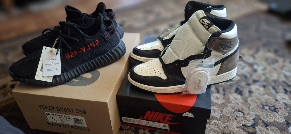 Jordan High Mocha And Yeezy 350 V2 Breds
