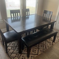 Kitchen dining Set With 4 Chairs And Bench