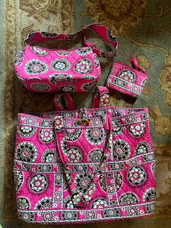 Vera Bradley Pink Cupcake Trio set